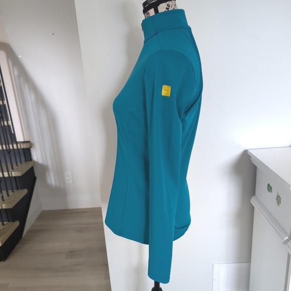 ARC'TERYX | Women's Blue Fitted Quarter Zip Long Sleeved Baselayer Pullover Top - Picture 3 of 4